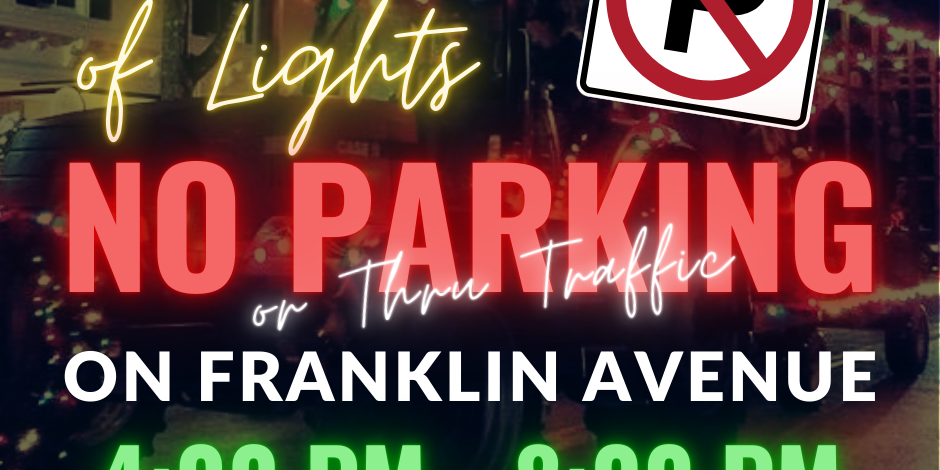 NO PARKING parade of lights 2025