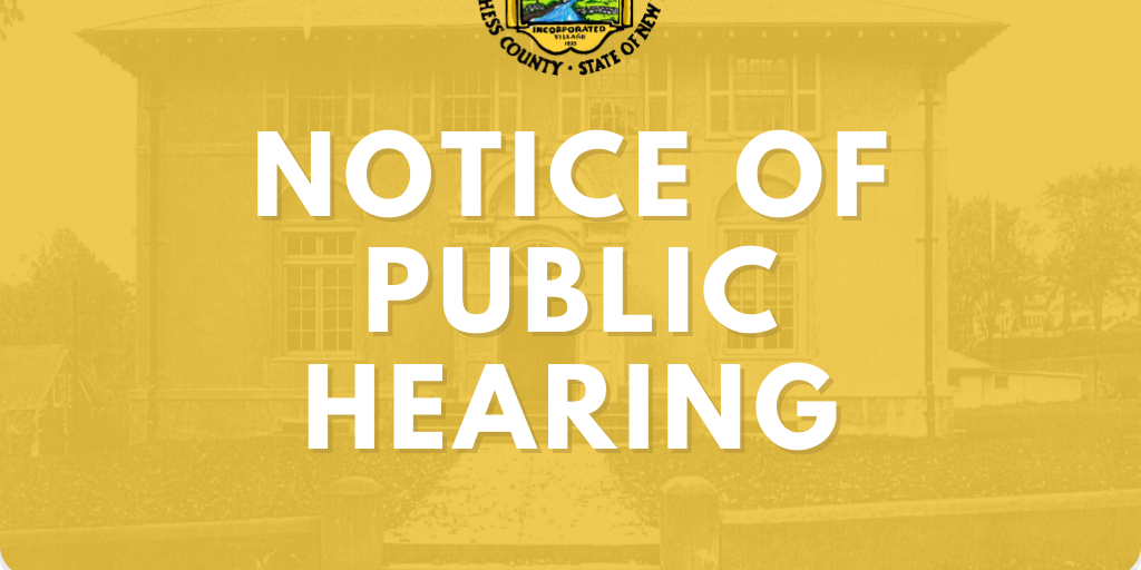VOM NOTICE OF PUBLIC HEARING